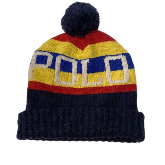 Vintage | Polo Ralph Lauren Pom Pom Hat Beanie Toque Winter Ski Colorful - Picture 2 of 4